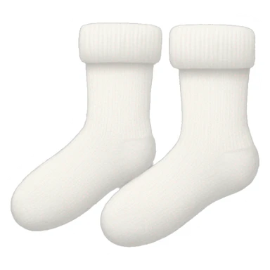 A pair of white warm socks sticker