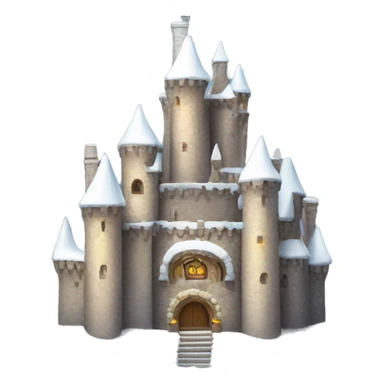 Christmas Snow covered castle  sticker