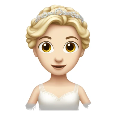 Caucasian ballerina wearing white  sticker