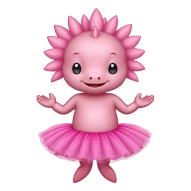 Axolotl in a tutu sticker