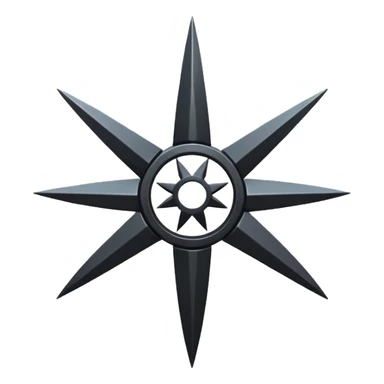 black shuriken sticker