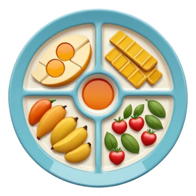 plate divided into food sections sticker