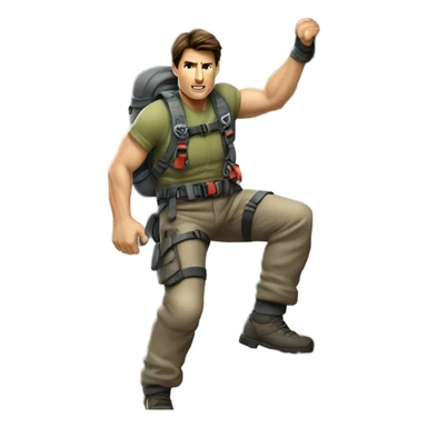 Tom cruise rock climbing in mission impossible 2 sticker