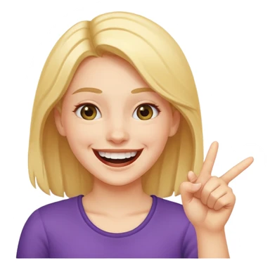 girl laughing pointing at you sticker