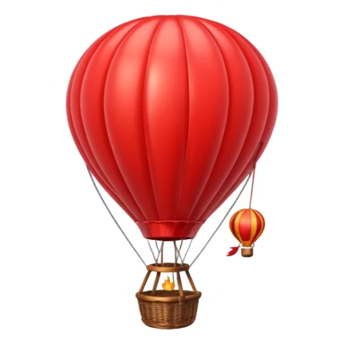 red hot air balloon sticker