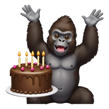 Gorilla throwing up a ck sticker