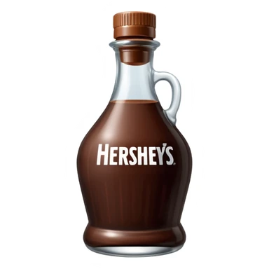 Hershey's chocolate syrup bottle, simple, clear sticker