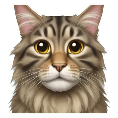 Tabby Maine coon cat sticker