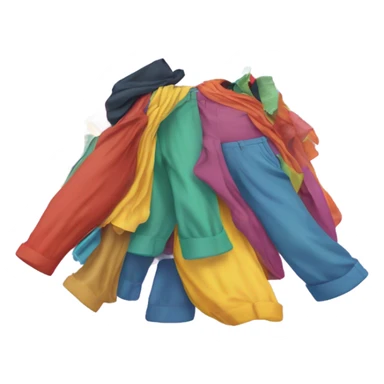 hand tossing outfit into pile sticker