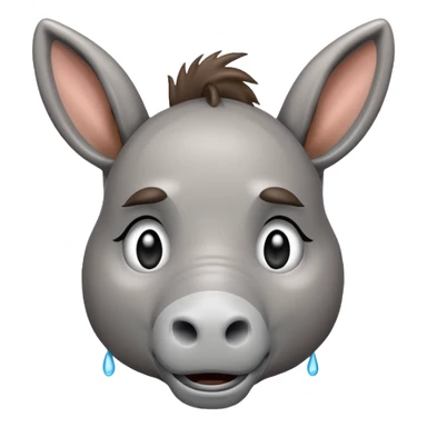 Emoji d'un âne qui pleure sticker