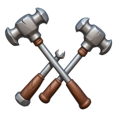 croisement de 2 marteaux (en mode duel, qui des deux va gagner) sticker