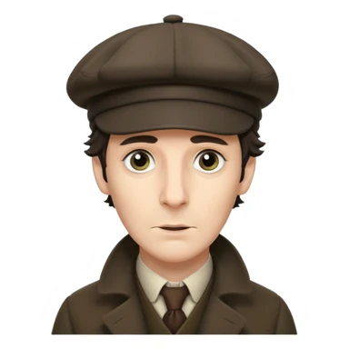 Sherlock Holmes with deerstalker hat without mustache and cigarette  sticker