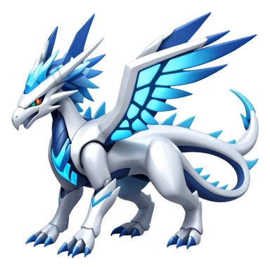 Modern Futuristic Kyurem-reshiram-dialga-Suicune-hybrid, full body sticker