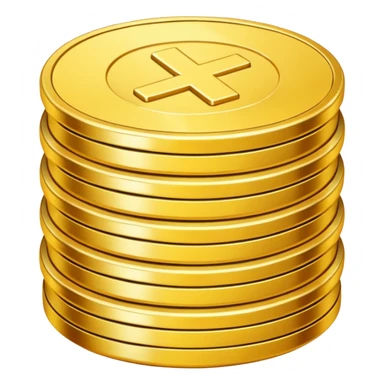 Gold coin stack sticker