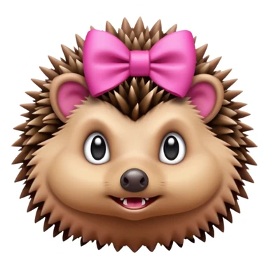 hedgehog with a pink bow make it mad  sticker