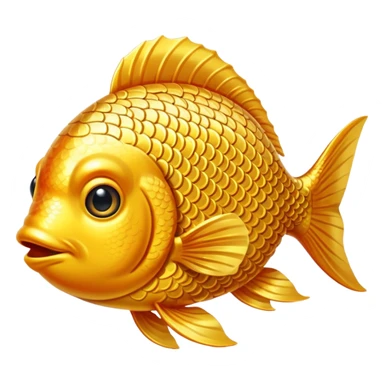 High resolution golden fish sticker