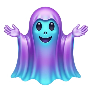 glitter purple and cian ghost glory sticker