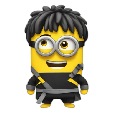 minion karate black belt sticker