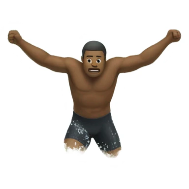 guy swimming in the road sticker