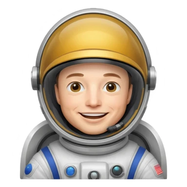 Elon Musk in the space Happy sticker
