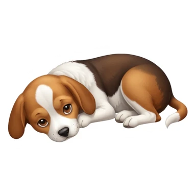 Beagle dog resting room isometir sticker