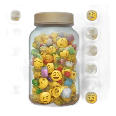 A jar with multiple app icons filled  sticker