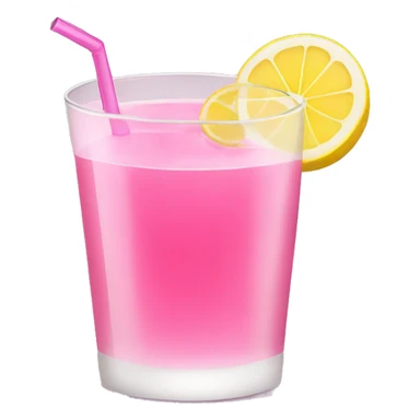 pink drink with lemon slice sticker
