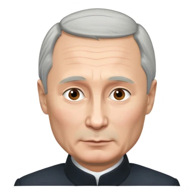 Vladimir putin with gray hair  sticker