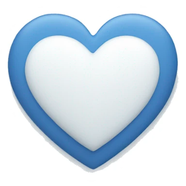 Blue and white heart sticker