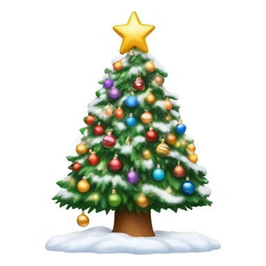 Christmas tree with snow sticker