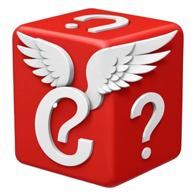 red being the block itself while the white parts are the question marks which are used in all of the lucky blocks, corners, and face. It has 2 white wings on each side like the other Lucky Blocks. It is doing  emoticon: the :3 face. sticker