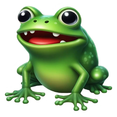 Silly frog with a mysterious red button outside the White House sticker