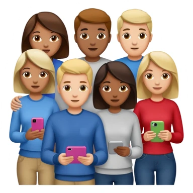 group of people ultimately creating a social media agency sticker