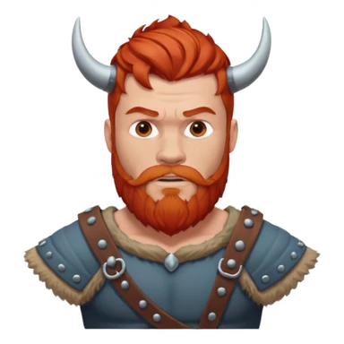 Viking man red hair sticker