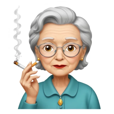 Grandma smoking sticker