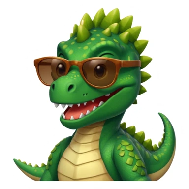 dinosaur wearing sunglasses sticker