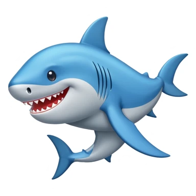 Un tiburón con zapatos azules  sticker