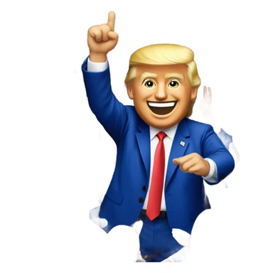 Donald Trump cheering Leicester football club victory  sticker