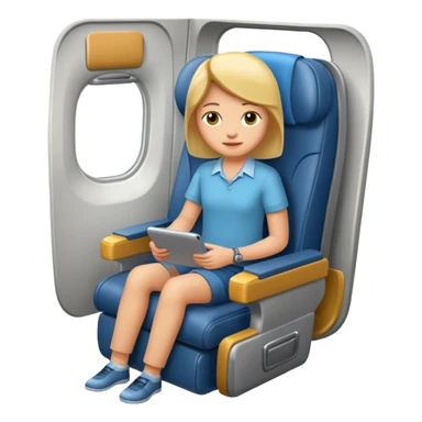 passanger in plane seat sticker