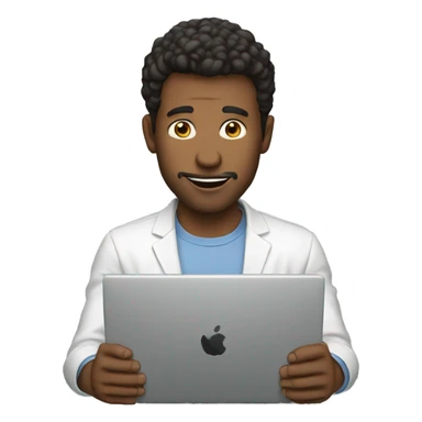 men with loptop sticker