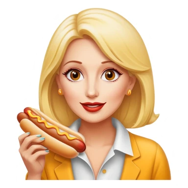 Margaret Joseph's eating a cheese hot dog  sticker