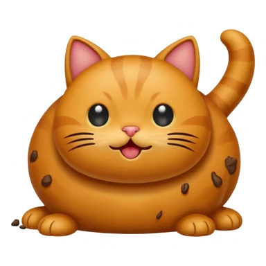 cat pooping icon with poop sticker