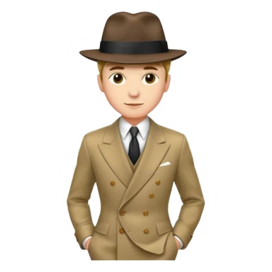 A person wearing a 1940s suit sticker