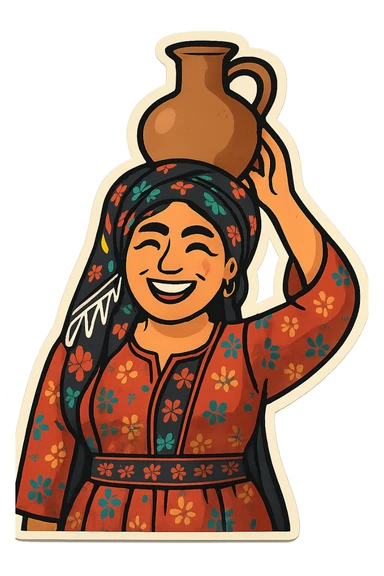 Cartoon sticker in Flat Toon style with a laughing expression, transparent background. sticker