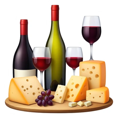 Wine and cheese sticker