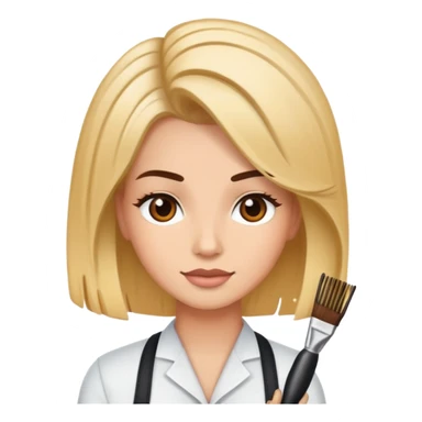 Hairstylist coloring hair sticker