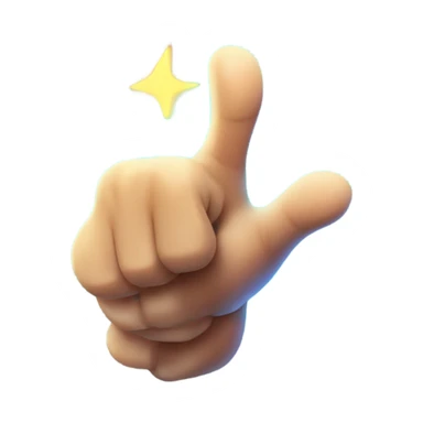 thumb up, glowing, magical style sticker