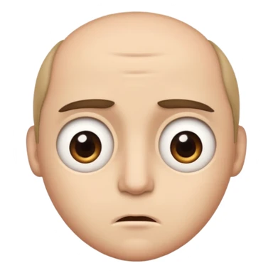 unamused face with eyes looking to the side and a flat mouth like 😒 sticker