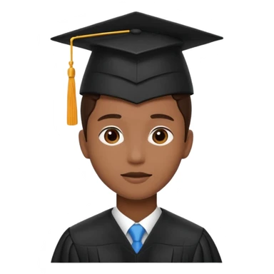 graduation cap on top of a person silhouette sticker