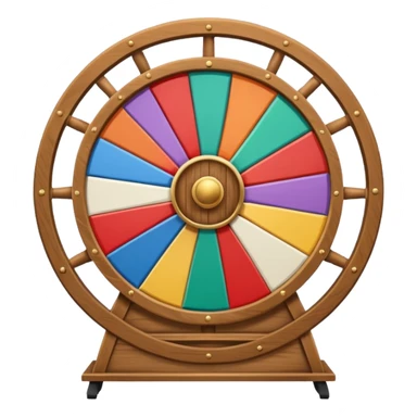 wheel of fortune, large, at booth sticker
